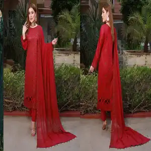 Luxury quality indian and pakistani clothing 3 piece suit asian wear best selling party wear dresses by MI Creation