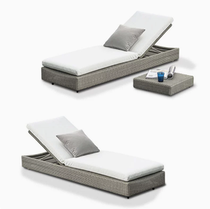 Conjunto de Muebles de Jardín, Sofá de Exterior, Muebles de Patio de Ratán Modernos, <span class=keywords><strong>Tumbonas</strong></span> para Hotel, Balcón, Piscina, Patio Trasero, Playa - Product Image 4