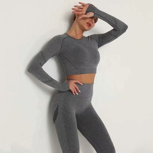 Ropa Deportiva al por Mayor para Gimnasio, Conjuntos de Yoga de 2 Piezas para Mujer, Ropa de Entrenamiento, Conjuntos de Yoga para Mujer, Conjuntos de Fitness - Product Image 5