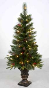 Realistic Small Standing Christmas Trees in Pot 45-120cm <b>Pinecone</b> LED & Artificial Style Xmas Trees Wholesale - Product Image 4