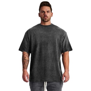 Custom Heavyweight <b>Acid</b> Wash T-Shirt for Men Polyester/Cotton Plus Size <b>Drop</b> Shoulder Oversized Vintage Streetwear Jersey Blank - Product Image 4
