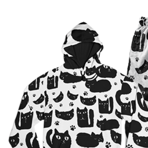 Ensemble survêtement à capuche et pantalon pour homme avec motif de chat, sublimation, vêtements de sport élégants, vêtements de sport confortables pour les amoureux des chats - Product Image 2