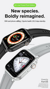 2024 QC A7 GT33 4G Smartwatch 1.96 ''écran TFT Ultra-mince 400mAh étanche IP67 sommeil Tracker fente pour carte Sim carré Gel de silice - Product Image 6