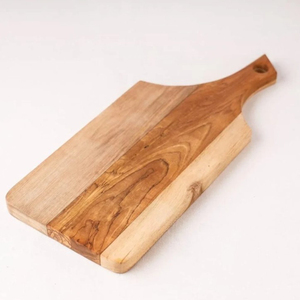 Planche à découper en bois d'acacia faite à la main avec poignée pour la cuisine et la décoration intérieure plateau de coupe et de service à bas prix - Product Image 4