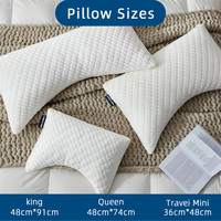 Oreiller réglable en mousse à mémoire déchiquetée pour les dormeurs latéraux/arrière-Oreiller de soutien cervical avec rembourrage en mousse amovible, lavable en machine