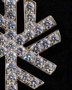 Pendentif flocon de neige en moissanite taille princesse plaqué argent 925 sur mesure de 1 pouce avec chaîne à maillons, cadeau de Noël idéal pour un petit ami - Product Image 5