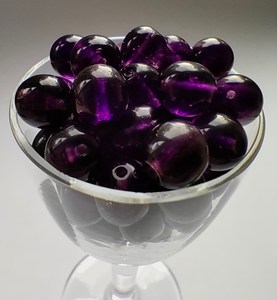 Perles en verre tchèque transparentes en vrac de haute qualité violet foncé fabrication de bijoux perles artisanales en cristal au chalumeau perles vishal - Product Image 1