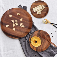 Plat et assiette en bois polyvalents pour collation et fruits secs, vaisselle vintage, premier choix de plats en bois