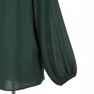 Camisa de Moda con Cuello en V para Mujer, Verano-Otoño 2025, Venta Caliente, Personalizada, Estampada, Ecológica, Lisa, Teñida, Blusas - Product Image 5