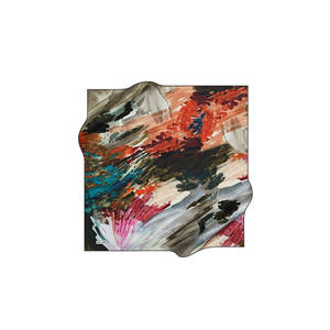 Cotton Fashion Square Abstract Pattern <b>Scarf</b> in Beige - Product Image 1