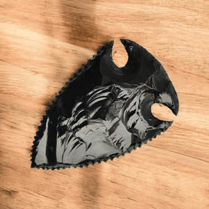 Obsidienne noire grosse pointe de flèche pierre précieuse naturelle agate pointe de flèche fabricants fournisseurs - Product Image 2