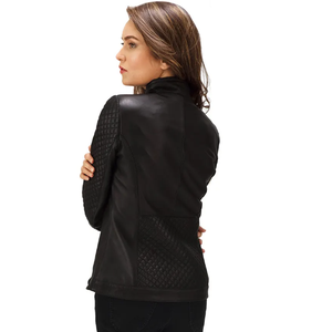 Chaqueta de Cuero para Mujer, Diseño de Moda, Chaqueta Sólida para Mujeres y Niñas, Precio al por Mayor - Product Image 2