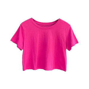 เสื้อยืดครอปทรงหลวมสไตล์ลำลอง แขนสามส่วน คอกลม สำหรับผู้หญิง ขายส่ง เป็นมิตรกับสิ่งแวดล้อม เหมาะสำหรับฤดูร้อน - Product Image 4