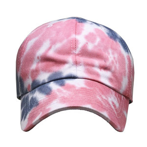 Premium Quality New Design Sporty Formal Hand Embroidery Tie Dye Custom Made Baseball <b>Hats</b> 100% Cotton Adjustable - Product Image 1
