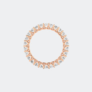 2.00CTW Round Brilliant Cut Moissanite Eternity <b>Ring</b> Prong <b>Set</b> Full Diamond Band Luxury Wedding Anniversary <b>Ring</b> <b>For</b> <b>Women</b> - Product Image 5