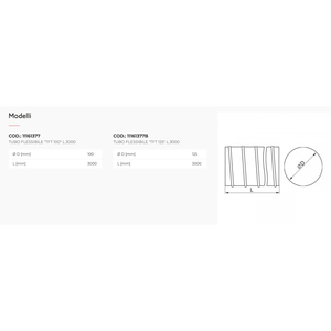 Manguera Flexible de PVC Tecnosystemi para Sistemas HVAC, para Succión y Ventilación - Product Image 2