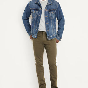 กางเกงแฟชั่นผ้าคอตตอนทรงตรงสำหรับผู้ชายกางเกงถักสีพื้นเข้ารูปสำหรับใส่ในฤดู - Product Image 5