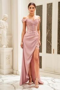 Robe de cocktail avec nœud papillon Décoration pour événements Motif antistatique Robe de soirée pleine longueur sans manches épaules dénudées - Product Image 2