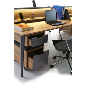 Mesa de trabajo con sillón, escritorio ejecutivo, muebles de oficina modernos, gerente clásico de jefe - Product Image 5
