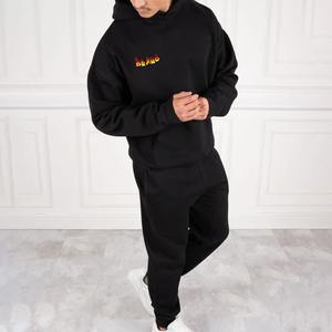 ชุดวอร์มผ้าฟลีซสำหรับผู้ชายกางเกงวอร์มแบบรูดซิปแบบเต็มตัวทำจากผ้าคอตตอน31% 69% โพลีเอสเตอร์สีเทา - Product Image 3