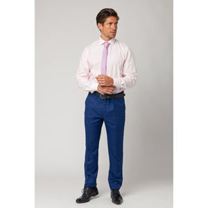 เสื้อเชิ้ตลำลองทรงสลิมฟิตสำหรับผู้ชาย, ผ้าฝ้าย100% ปกกระดุมสีชมพูสุดพิเศษ3XL - Product Image 4