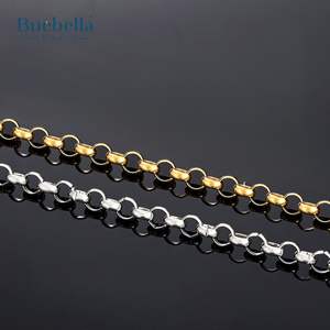 Joyería fina Venta caliente 14K Chapado en oro 925 Chapado en plata 8mm Cadena Rolo para hombres - Product Image 2