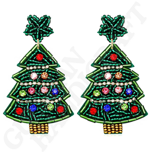 Pendientes colgantes de bordado en forma de flor inspirados en la naturaleza Vintage ecológicos personalizados, joyería de moda tejida a mano para fiestas - Product Image 1