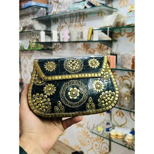 Fancy Crystal Pearl Half <b>Moon</b> Classic Fashion Evening Clutch Purse for Women Party Handbag-Wholesale From India - Product Image 3