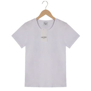 2025 verano logotipo personalizado Casual cuello redondo Crop Tops mujeres venta al por mayor Camisetas manga corta hecho algodón Spandex alta calidad - Product Image 4