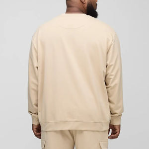 Sweat-shirt de style hip hop à col rond et de qualité luxueuse sur mesure pour hommes 100% sweat-shirt en molleton de coton à tenue décontractée pour hommes - Product Image 2