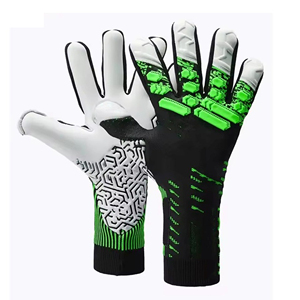 Gants de gardien de but professionnels en cuir, imperméables, respirants, doigts allongés, paume antidérapante pour l'entraînement au football en extérieur - Product Image 1