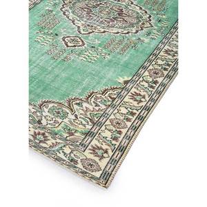 พรมขนสัตว์สีเขียววินเทจถักมือ ลายเมดัลเลียนสไตล์โบโฮ รูปทรงสี่เหลี่ยมผืนผ้า สำหรับตกแต่งบ้าน ทางเข้าบ้าน ห้องโถง-Pae-3237 - Product Image 2