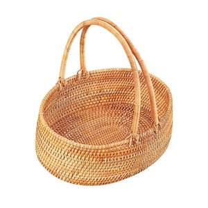 Top Quality Square Shape Fruits And Vegetable <b>Basket</b> In Bamboo Rattan Storage <b>Basket</b> For Kitchen Accessories - Product Image 6