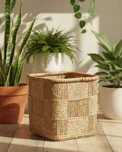 Modern Eco <b>Rattan</b> Storage <b>Basket</b> Large Capacity Home & <b>Laundry</b> Organizer Stylish Home Decor for Living Spaces - Product Image 1