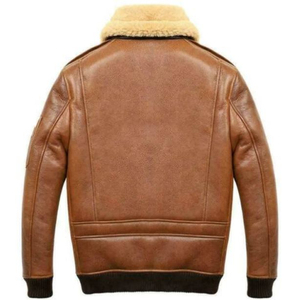 Premium B3 Bomber <b>Jacket</b> | Sheepskin <b>Aviator</b> Coat | <b>Men's</b> Autumn <b>Leather</b> Flight <b>Jacket</b> Stand Collar Anti-Bacterial OEM ODM - Product Image 5