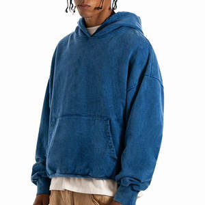 เสื้อฮู้ดผ้าฝ้ายแบบมีฮู้ดสำหรับผู้ชายเสื้อเจอร์ซีย์มีฮู้ดขนาดใหญ่เสื้อมีฮู้ดทรงหลวมเสื้อมีกรดซีดจางใส่โลโก้ได้ตามต้องการ - Product Image 6
