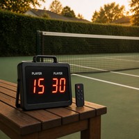 Tableau de score LED avec télécommande, compteur de scores numérique compact pour le tennis en intérieur et en extérieur