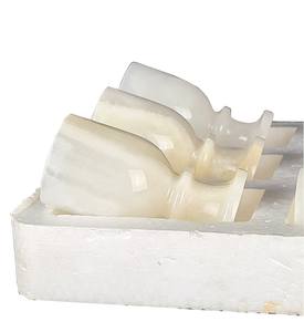 ถ้วยไอศกรีมหินอ่อนสีขาวทำด้วยมือลายหินอ่อนโอนิกซ์ถ้วยไอศกรีมหินอ่อน - Product Image 5