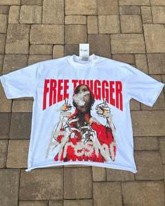 Ropa Diseño personalizado gráfico e impresión camiseta unisex Gym Wear Tallas grandes camiseta Heavyweight 100% algodón de gran tamaño - Product Image 6