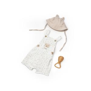 100% Salopet di cotone con bambino 2 cappello mussola per neonati e neonati serie pagliaccetti - Product Image 1