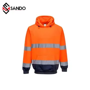 Warn schutz reflektierende Sicherheit reflektierende Hoodie reflektierende Klebeband Männer Hoodies Unisex Kleidung Sicherheit reflektierend