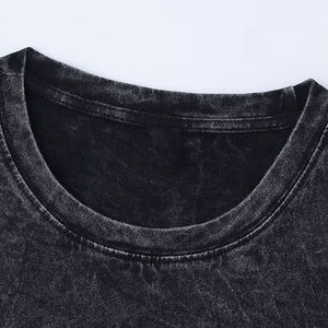 Camiseta de punto de algodón 100% para hombre, estilo vintage, lavado ácido, estampado de anime, estilo urbano, talla grande - Product Image 3