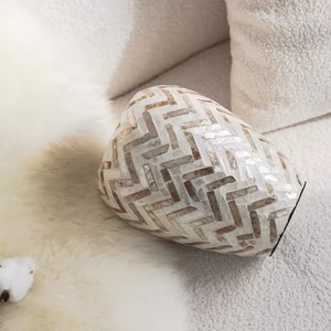 Vases à fleurs élégants en nacre 100% écologique fait à la main | Vase en jacinthe d'eau en rotin pour salon chambre à coucher - Product Image 5