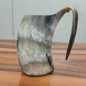 แก้วมักลายสัตว์แบบขัดสำหรับตั้งแคมป์ดีไซน์แบบธรรมชาติงานหัตถกรรมไวกิ้ง - Product Image 3