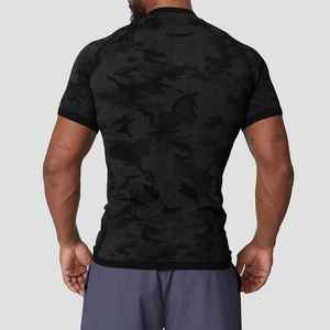 Camiseta Deportiva de Compresión para Hombre, Manga Corta, Cuello Redondo, Transpirable, de Nailon y Poliéster, para Entrenamiento - Product Image 4
