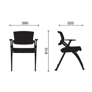 Chaise de bureau ergonomique Beema 01 GXVP68002 avec hauteur réglable, pliable et design moderne pour usage hospitalier - Product Image 3