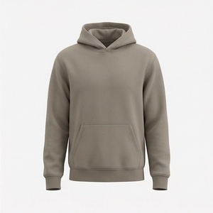 Sweat-shirt à capuche unisexe grande taille personnalisé couleur unie avec cordon épais 100 % coton imprimé délavé à l'acide - Product Image 1
