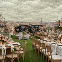 Plan personnalisé pour la décoration de table de mariage en plein air, fleurs artificielles, fournitures de décoration de mariage en gros