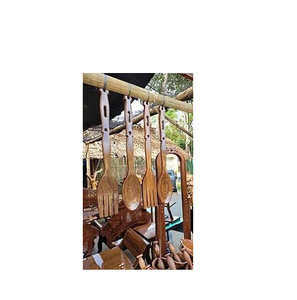 Natural Handcrafted <b>Wooden</b> Cooking Utensil Set Kitchen Spoon <b>Fork</b> Home Decor <b>Wooden</b> Spoon Hotels & Home Item - Product Image 3
