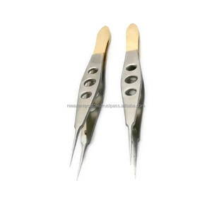 Pinces de micro-transplantation capillaire en acier inoxydable de classe II, finition argentée satinée mate, instruments ophtalmiques de bonne qualité - Product Image 6